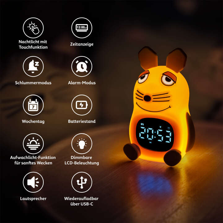 Die Maus Lichtwecker für Kinder - Maus